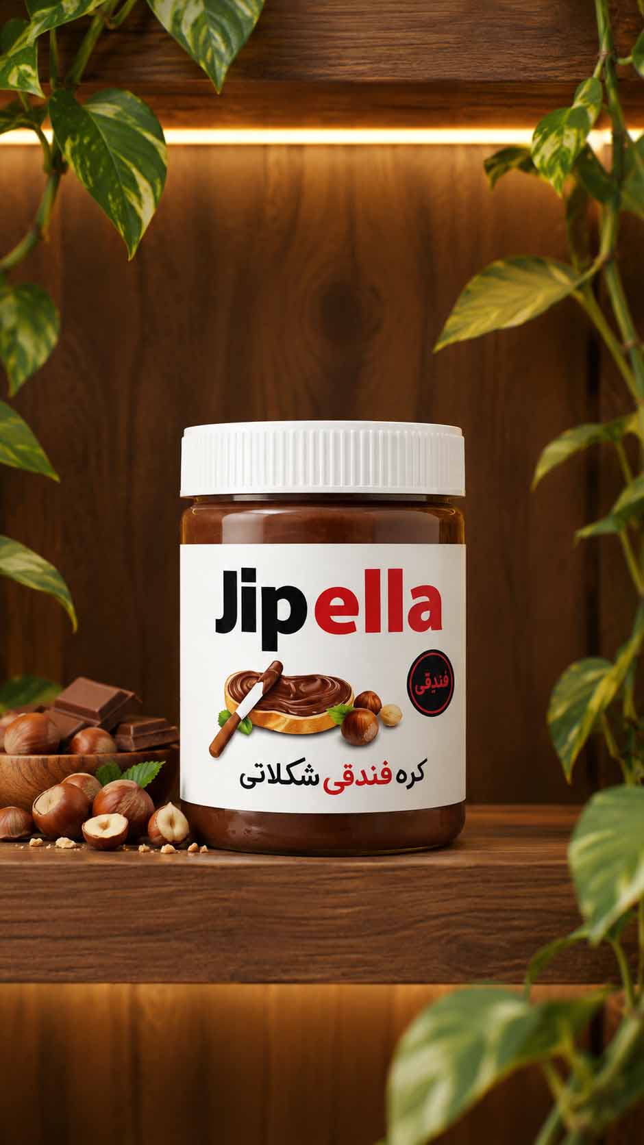 کره فندق شکلاتی